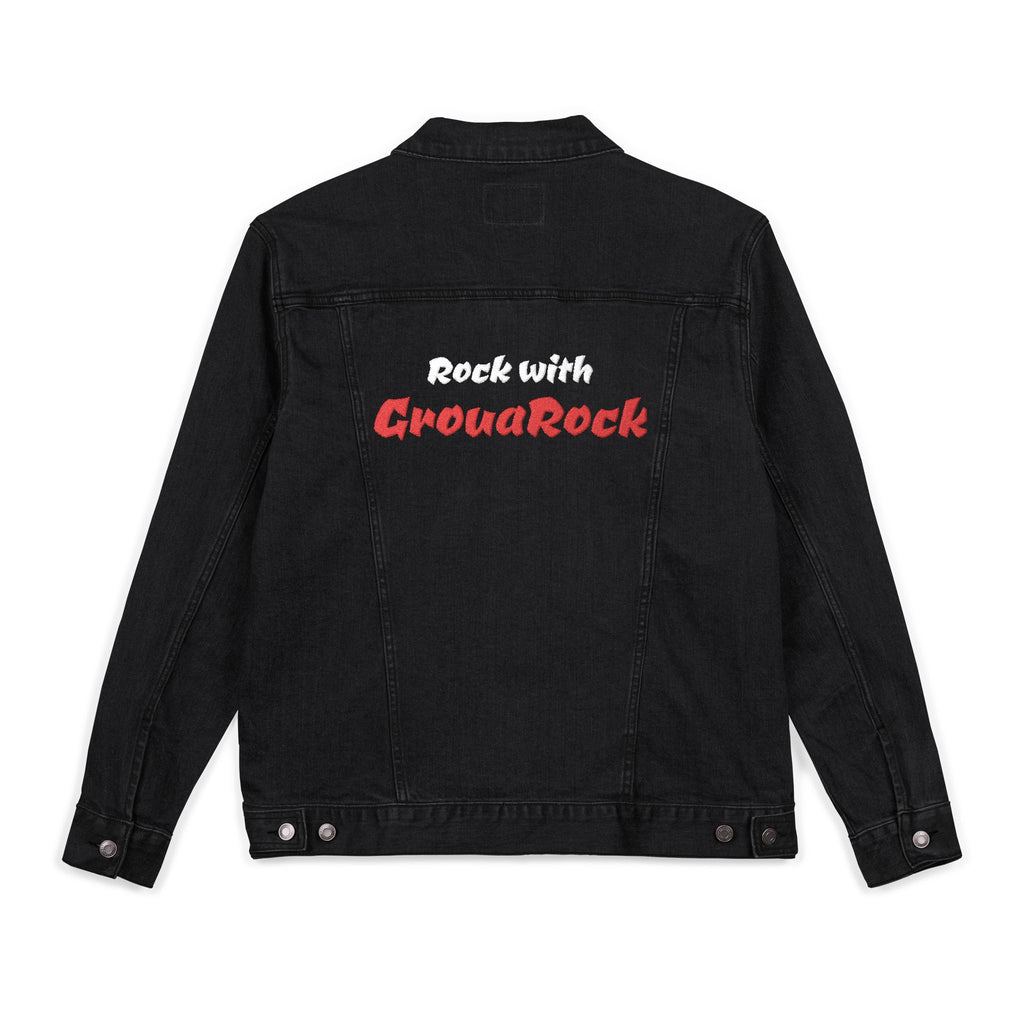 Embroidered Denim Jacket - Rock and Roll Inspired with GrouaRock