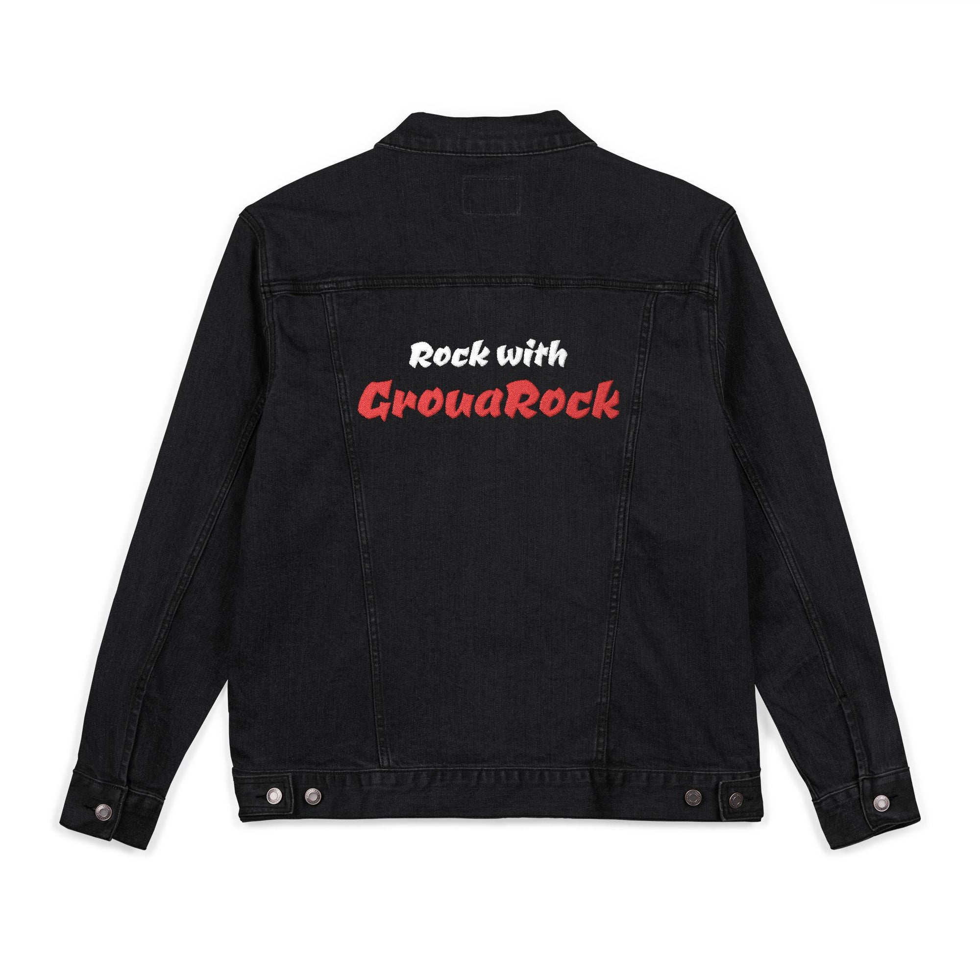Embroidered Denim Jacket - Rock and Roll Inspired with GrouaRock