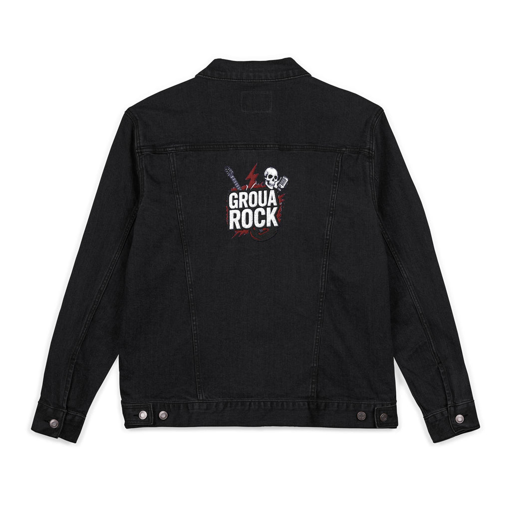 Unisex Denim Jacket with Embroidered 'Groove Rock' Design | Trendy Casual Outerwear for Music Lovers, Cool Street Style, Everyday [...]