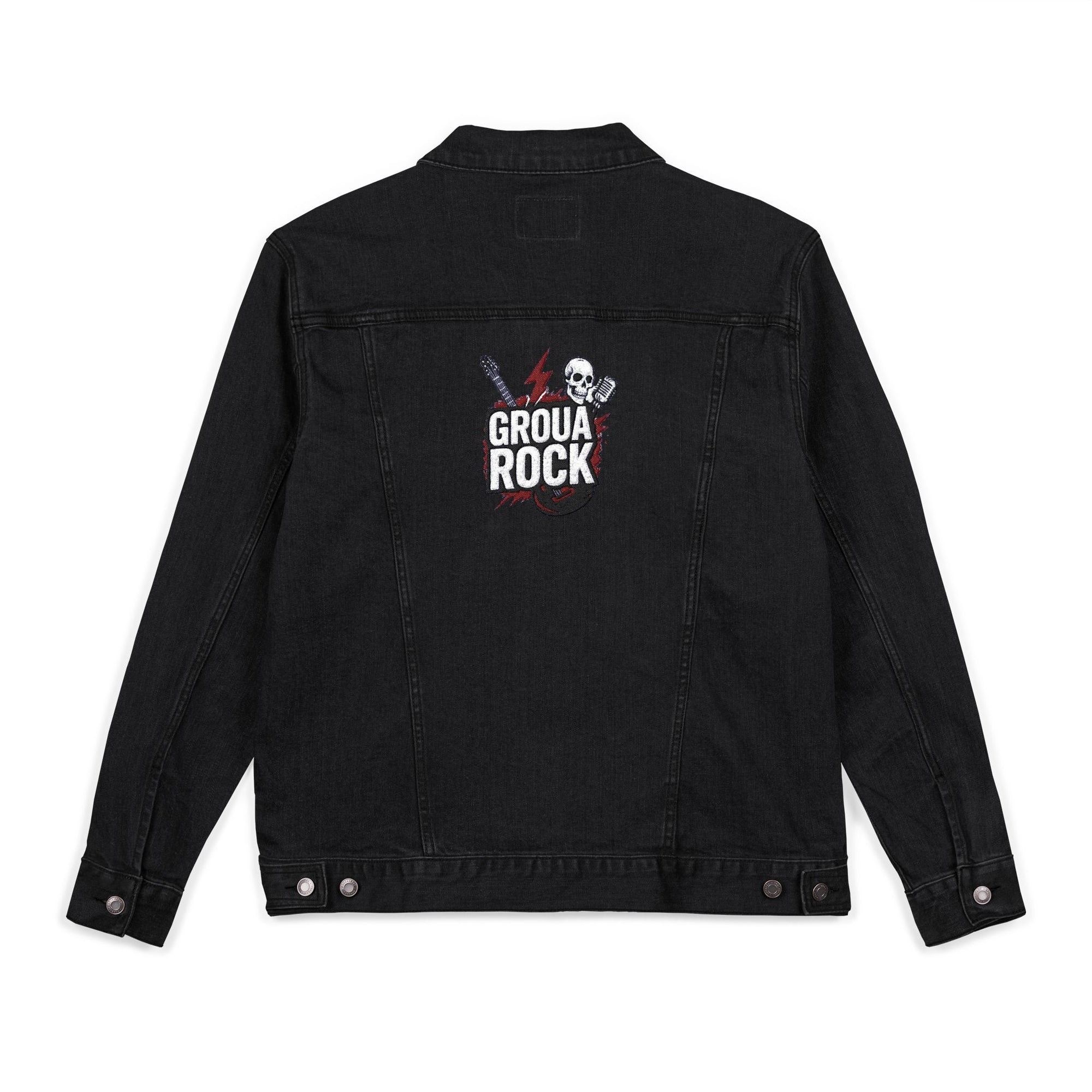 Unisex Denim Jacket with Embroidered 'Groove Rock' Design | Trendy Casual Outerwear for Music Lovers, Cool Street Style, Everyday [...]