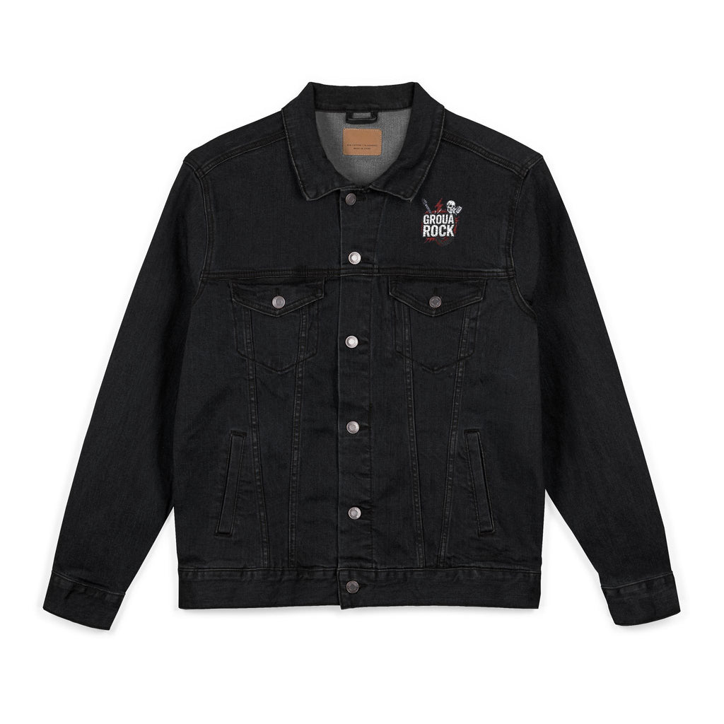 Embroidered Denim Jacket - Rock and Roll Inspired with GrouaRock