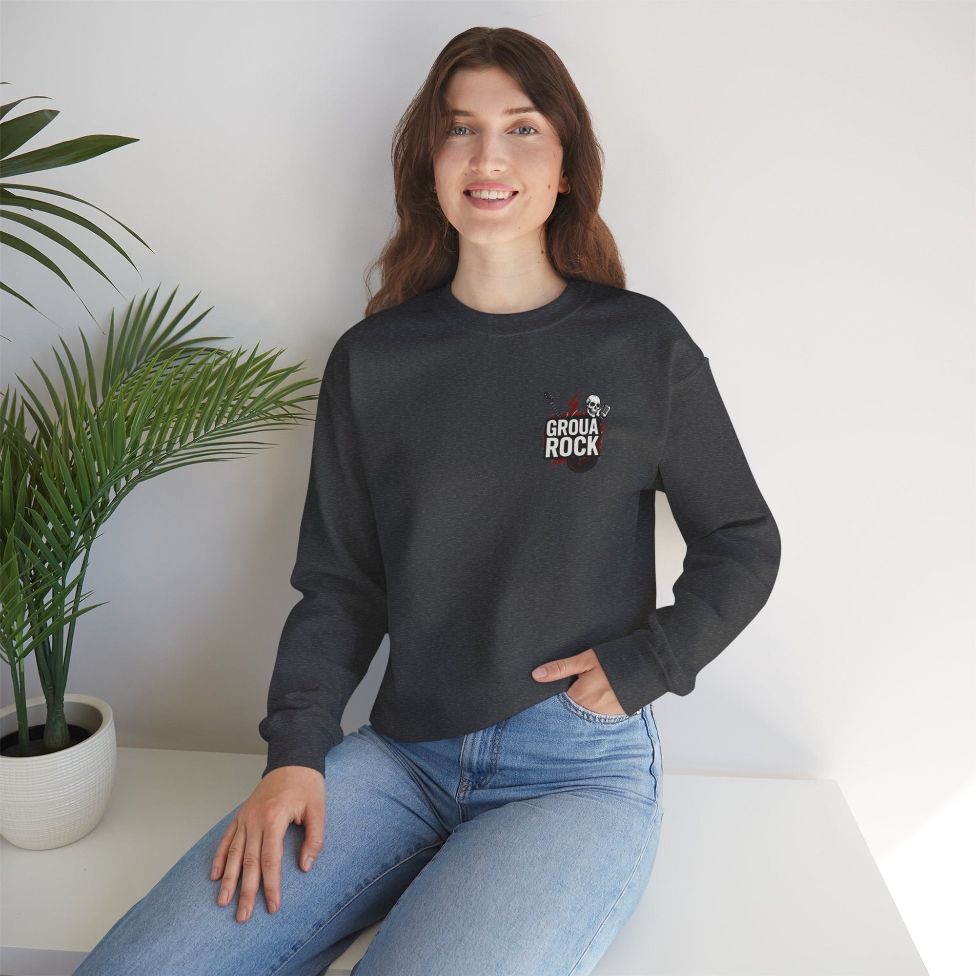 Rock and Roll Crewneck Sweatshirt with GrouaRock Music D