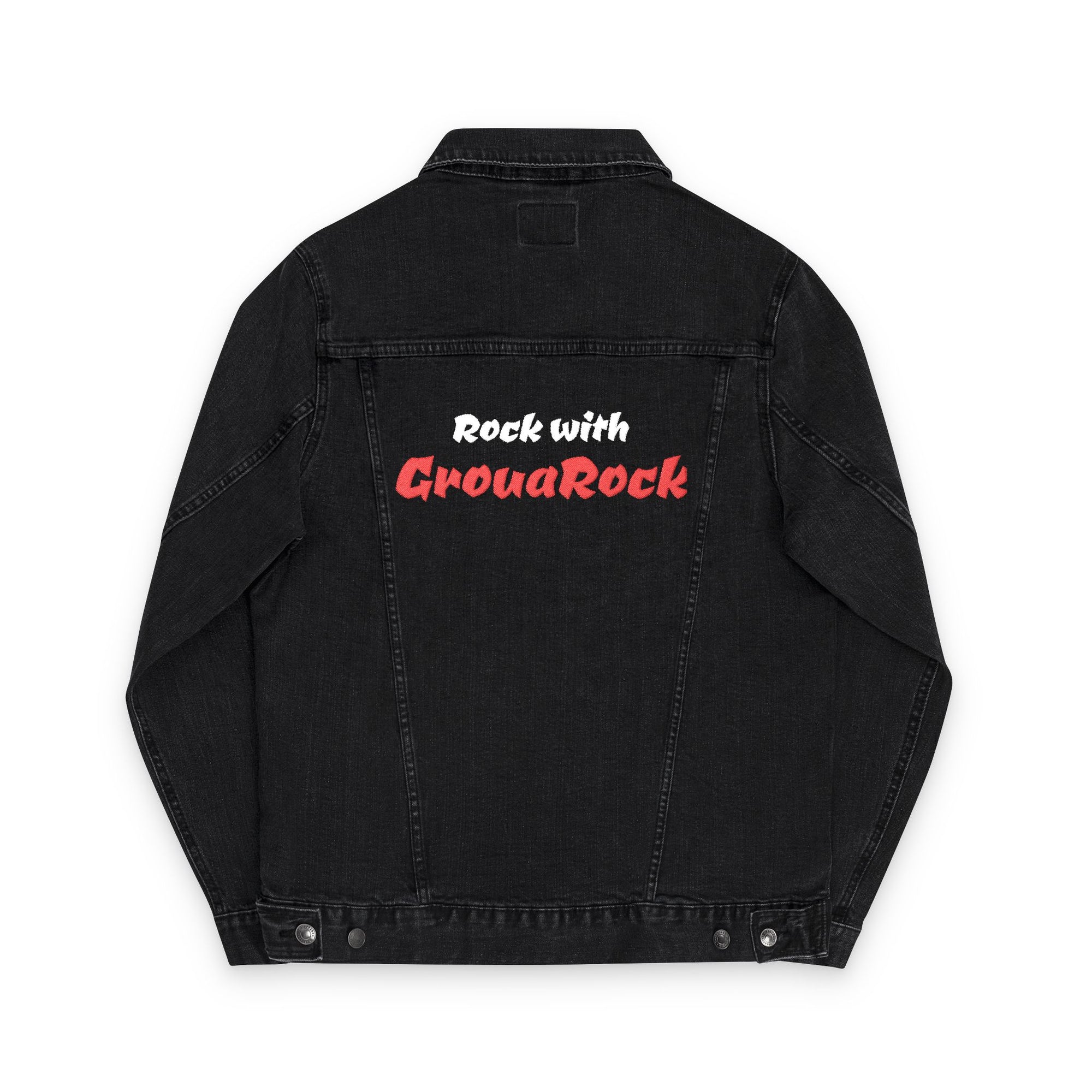 Embroidered Denim Jacket - Rock and Roll Inspired with GrouaRock