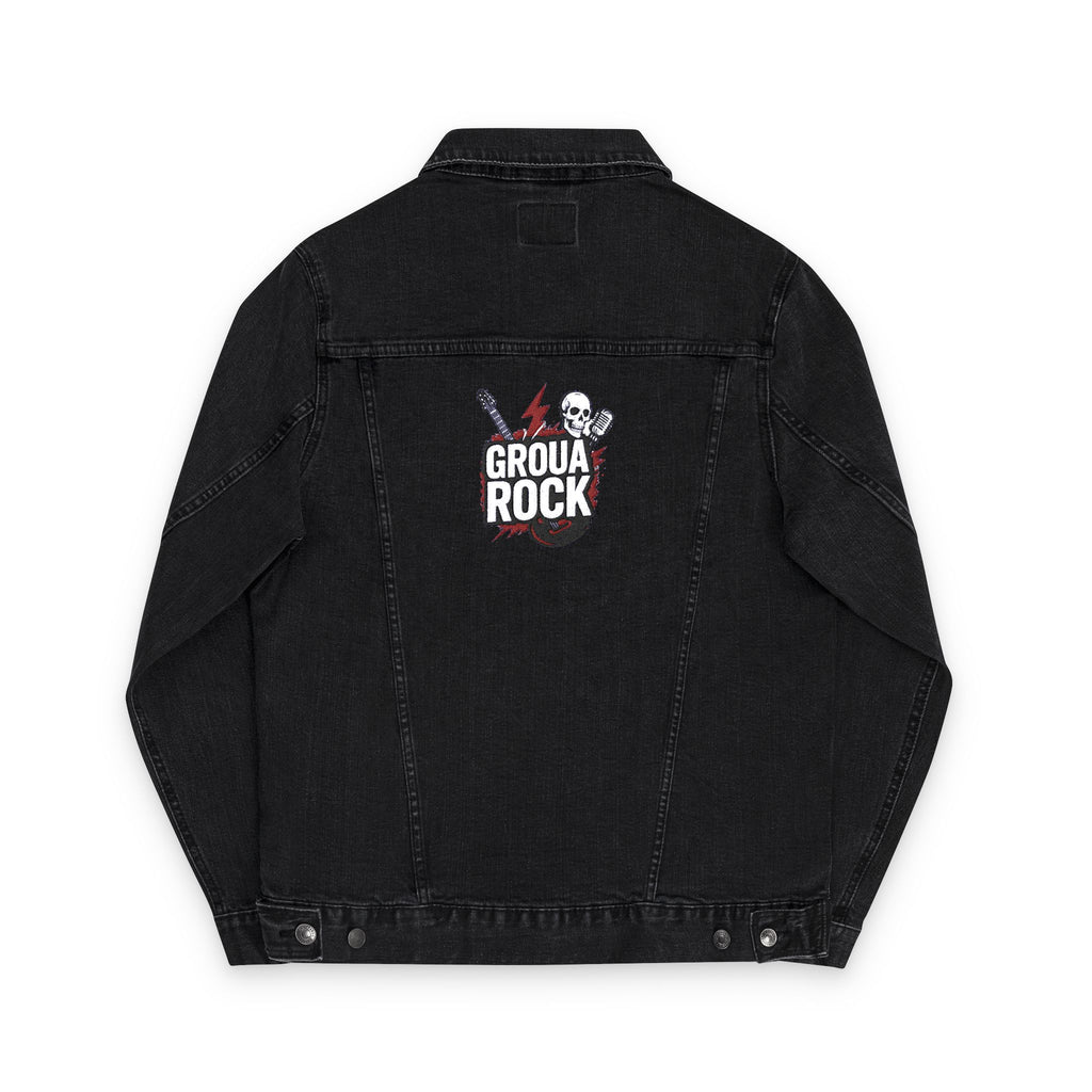Unisex Denim Jacket with Embroidered 'Groove Rock' Design | Trendy Casual Outerwear for Music Lovers, Cool Street Style, Everyday [...]