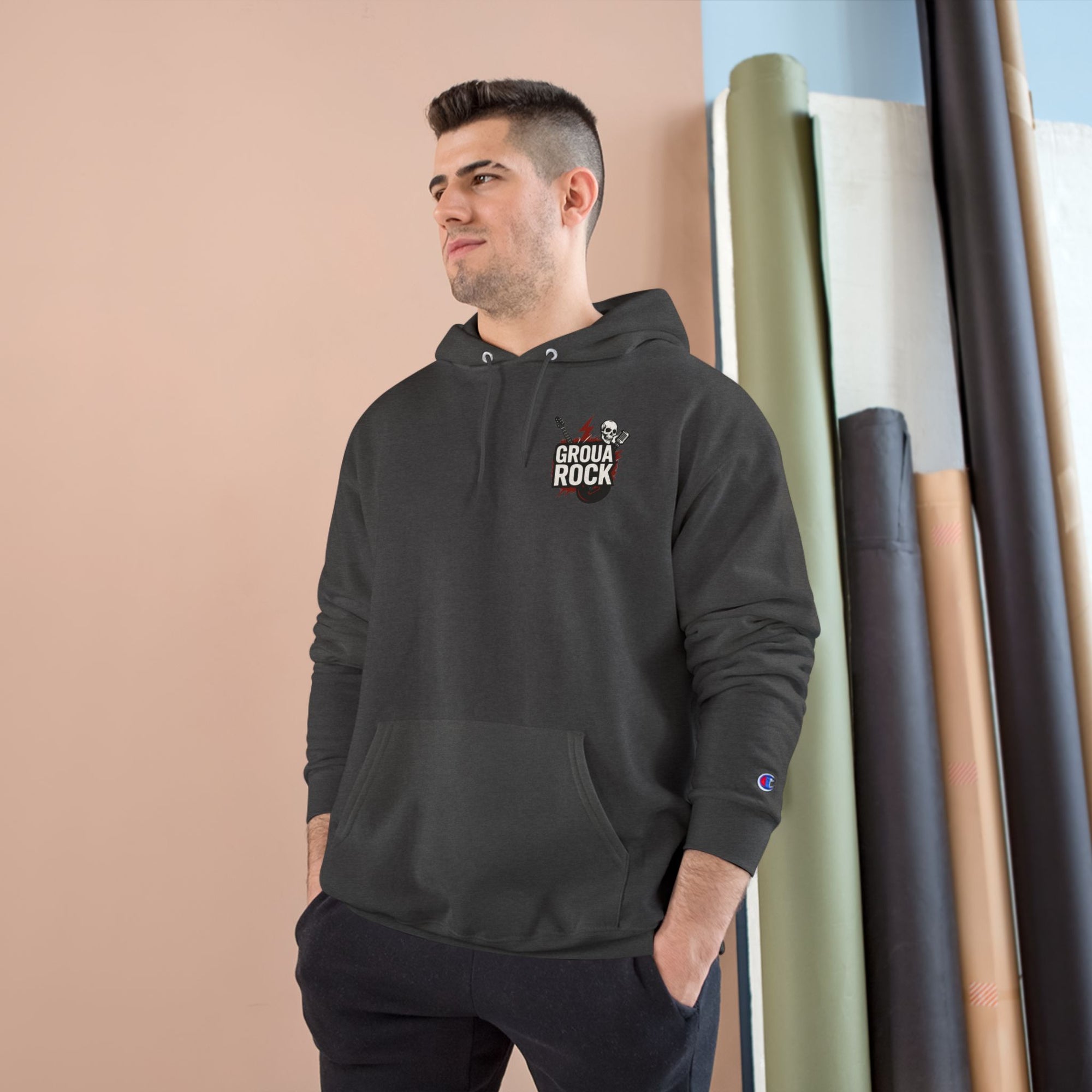 Champion Hoodie with GrouaRock Music